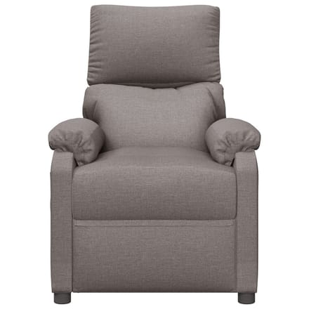 vidaXL - Fauteuil - verstelbaar - stof - taupe