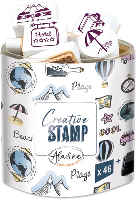 Aladine Aladine Stampo Stempel Set Vakantie 45 stuks