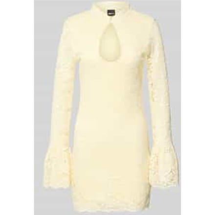 Slim fit mini-jurk met all-over kant