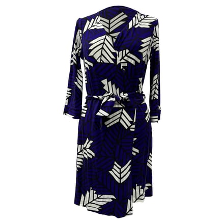 Diane Von Furstenberg nieuwe Julian wikkeljurk in paarse viscose