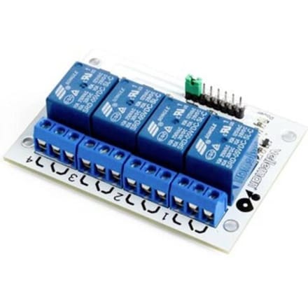Whadda Relaismodule 4-kanaals 75 X 55 X 19 Mm Blauw