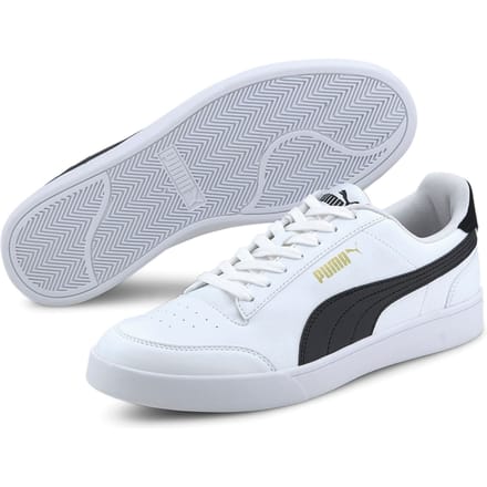 PUMA Puma Shuffle Unisex Sneakers - Puma White-Puma Black-Puma Team Gold