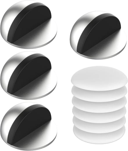 6-delige Deurstopper Set met Wandbescherming en Zelfklevende Deurstoppers