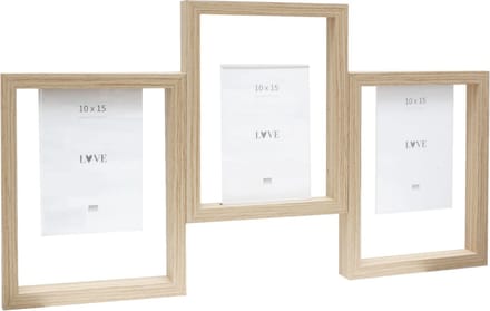 Deknudt Frames multifotolijst S68UB3 P3 - naturel mdf/kunststof - 3x 10x15