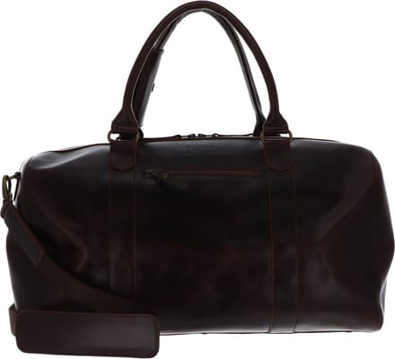 BUCKLE & SEAM Leren Reistas Willow Blu Weekender Brown Donkerbruin