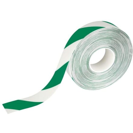 Vloermarkeringstape Durable, tweekleurig, zelfklevend, 30 m lengte, groen/wit