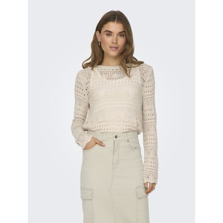 Jacqueline de Yong Jdysun lay ls boatneck pullov. knt beige