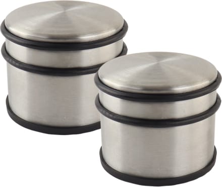 NORDIX Premium Deurstopper - Deurstoppers voor Binnen - Deurstop - Deurbuffer - Set van 2 Stuks - 9x7.5cm - RVS - ACERO