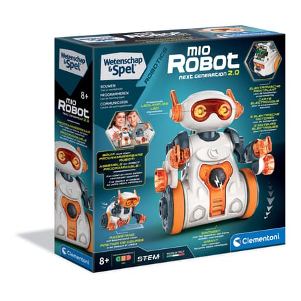 Clementoni - Wetenschap en Spel - Mio Robot 2.0 - Programmeerbare bouwset - vanaf 8 jaar