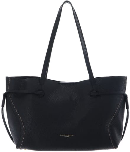 GIANNI CHIARINI Leren schoudertas shopper Violette Shoulder Bag Nero zwart