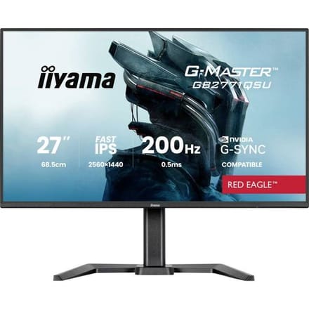 iiyama G-Master GB2771QSU-B1 Red Eagle - 27 inch - QHD - IPS - 200 Hz - Verstelbaar - G-Sync compatible