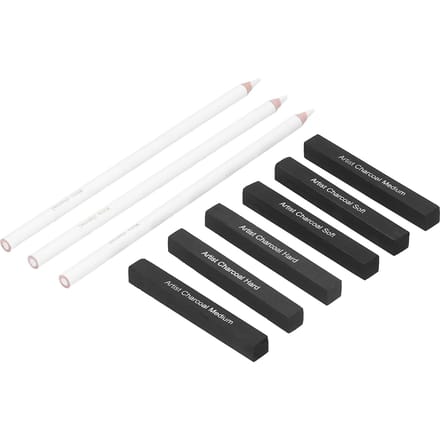 Witte Houtskoolpotloden Koolstof Tekenen voor Kunststudent Schets Schilderen Accessoires white