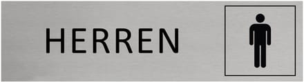 CombiCraft Aluminium Deurbordje "Herren " 165x45mm met tape
