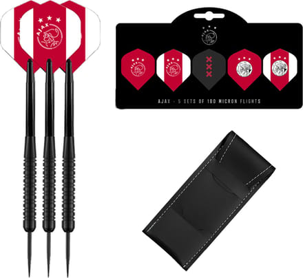 Ajax Dartpijlen - Black - 23 gram - Multipack 5 Sets Dart Flights - Dart Shafts - Darts - Cadeau