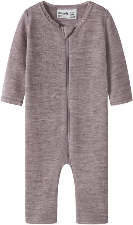 NAME IT - NBFWANG WOOL NEEDLE NIGHTSUIT SOLID - Baby - Pyjamas