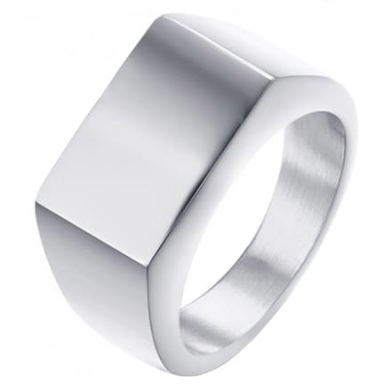 Edelstaal zegelring Zilverkleurig van Mendes Jewelry-20mm