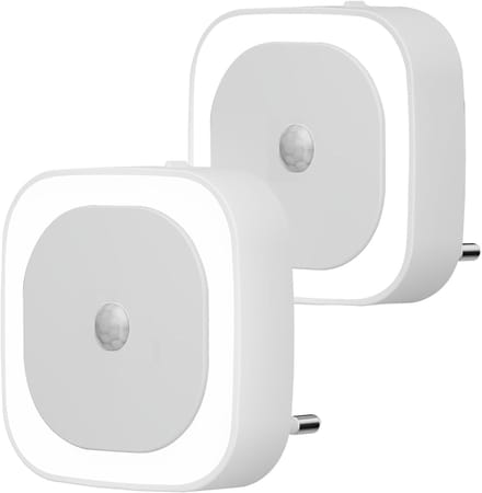 Dimbare nachtlampjes met bewegingsmelder 2 stuks indirect licht stopcontact