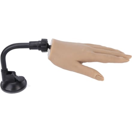 Modèle de main factice en silicone réutilisable pour la pratique du nail art avec support de fixation pour la pratique des débutants left hand