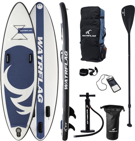Watrflag Wave Rider 8'3 Set - 251 cm - Opblaasbaar Stand Up Paddle - Surfboard - Bodyboard + EXTRA Bag Pack 251