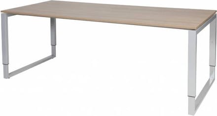 Verstelbaar Bureau - Plus 200x90 Havana Kersen - alu frame