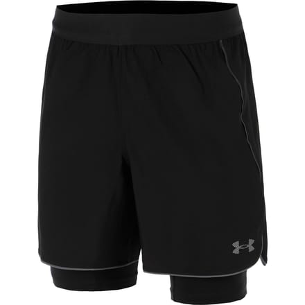 Under Armour Velociti Pro 2-in-1  Hardloopshorts Heren-zwart, zilver
