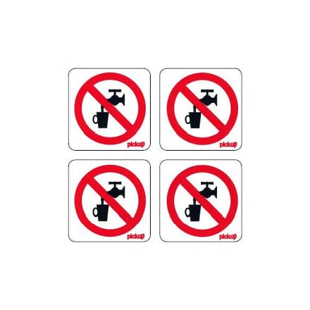 Toolstation Sticker geen drinkwater 5x5cm (4 Stuks)