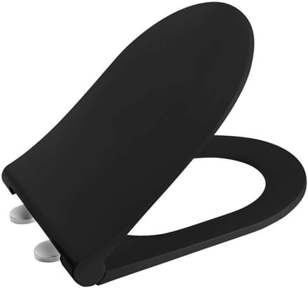 Sapho WC-zittingen - Awa Slim toiletzitting, Soft Close, mat zwart 100787-110