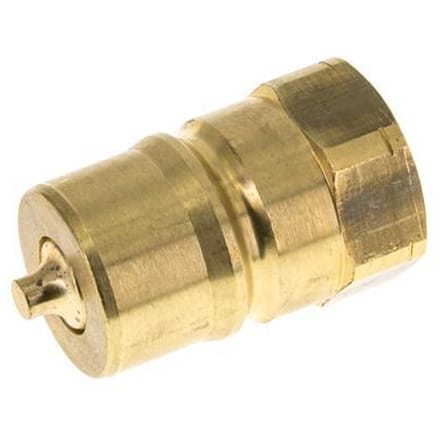 Messing DN 25 Hydraulische Koppeling Insteeknippel 1 inch NPT binnendraad ISO 7241-1 B D 37.8mm