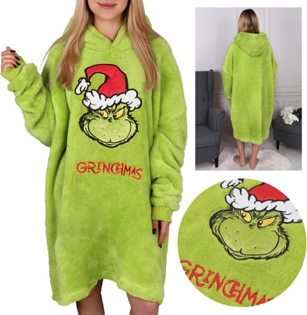 Grinch Groen, uniseks sweatshirt/jas/blouse met capuchon, snuddie