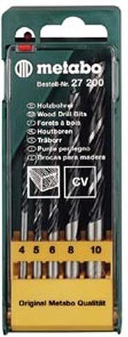 Metabo 627200000 5-delige Houtboren set in cassette - 4-10mm