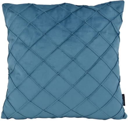 NOVÉE Sierkussen velvet cross petrol | 45x45 cm | velvet/polyester
