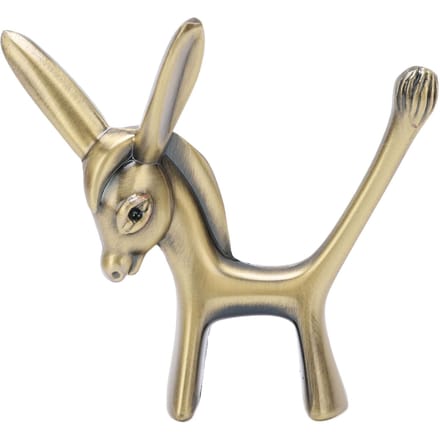 Ezelringhouder Ezelbeeldje Duurzame zinklegering Retro-stijl Veilige ringorganizer voor ringen beige