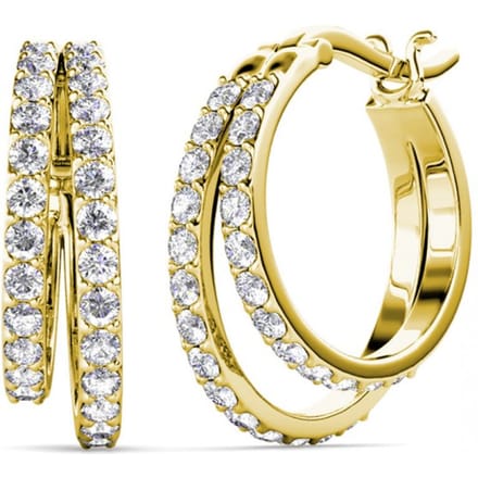 Duo Circlet Oorbellen - Oostenrijks kristal