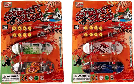 Vingerskateboard | Uitdelen | Trakteren | Pakket van 2 x 2 = 4 Vingerskateboards