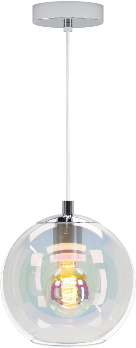 EGLO Ariscani 2 Hanglamp - E27 - Ø 20 cm - Chroom/Gekleurd glas