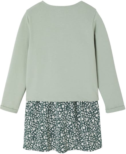 Vertbaudet Set - 2 delig - jurk - cardigan - bloemen - katoen