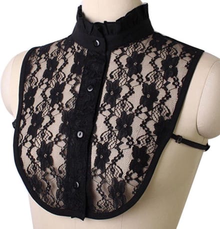 New Age Devi - Devi's Dames Blousekraag - Zwart - Losse Kraag - Mode Design