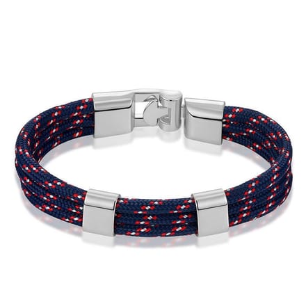 Montebello Armband Surf Red - Touw - Metaal - 20.5cm