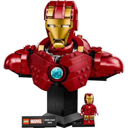 LEGO Marvel Iron Man MK4 Buste Decoratie en Bouwpakket voor Volwassenen met Minifiguur 76327