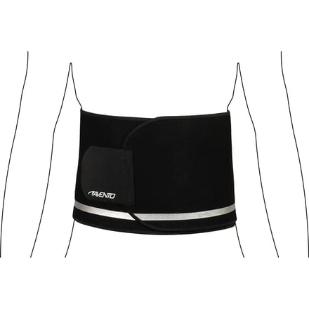 Avento Sauna Taille Band - Verstelbaar - Zwart/Zilvergrijs - Maat S/M