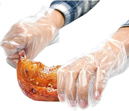 100 stuks Plastic PE Wegwerphandschoenen Polyethyleen Handschoenen Transparant