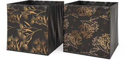 Vicco Opbergbox – 30 x 30 cm Set van 2 Optie1 Zwart/goud