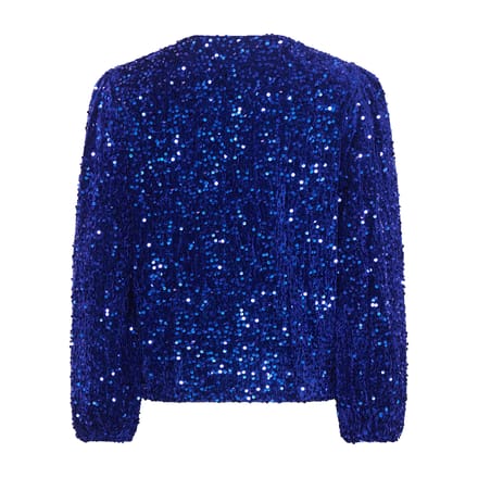 Teagan wikkelblouse in marineblauw