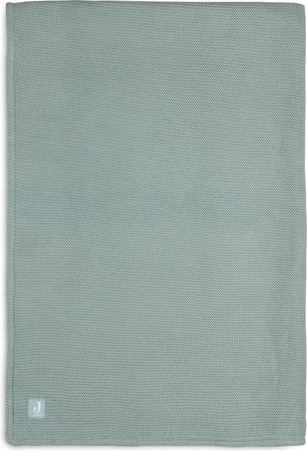 Jollein Baby Deken Ledikant 100x150cm Basic Knit Forest Green/Fleece