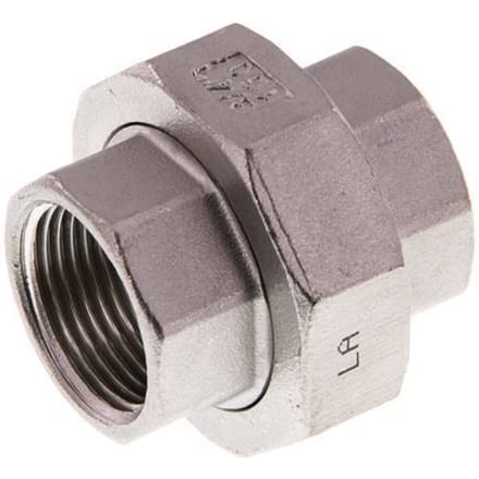 Rechte Koppeling Rp3/4 '' Binnendraad RVS Vlakke Afdichting PTFE 16bar