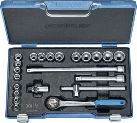 Gedore 30 HMU-3 6238300 Dopsleutelset 3/8 (10 mm) 22-delig