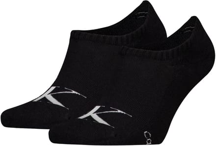 Calvin Klein Jeans Heren Footies 2-Pack Monogram Zwart