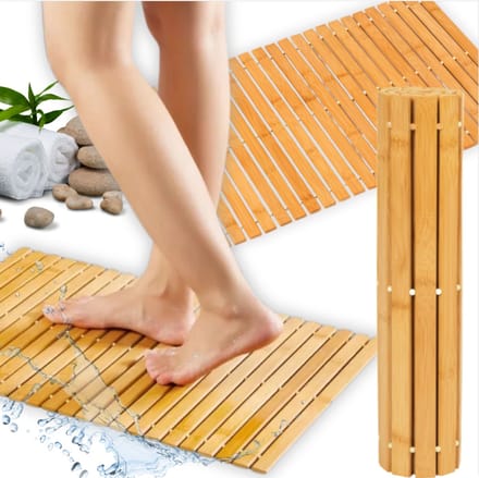More&Deco - Bamboe Badkamermat - Antislip - 40x60 cm