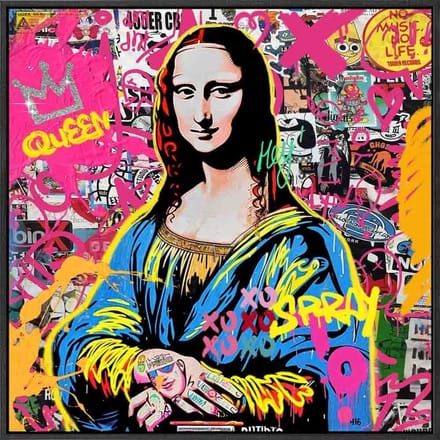 Schilderij popart Mona Lisa