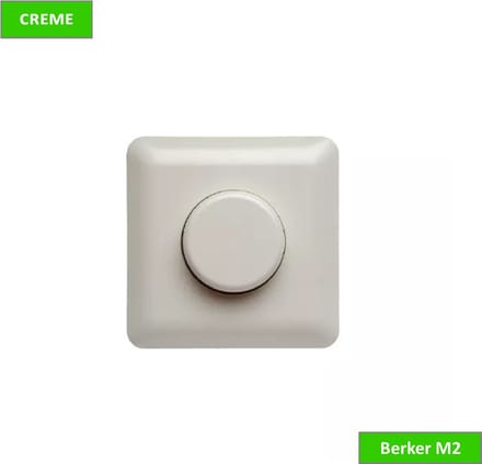 Berker M2 - Modul 2 - Volle afdekplaat + Knop voor dimmer - Crème